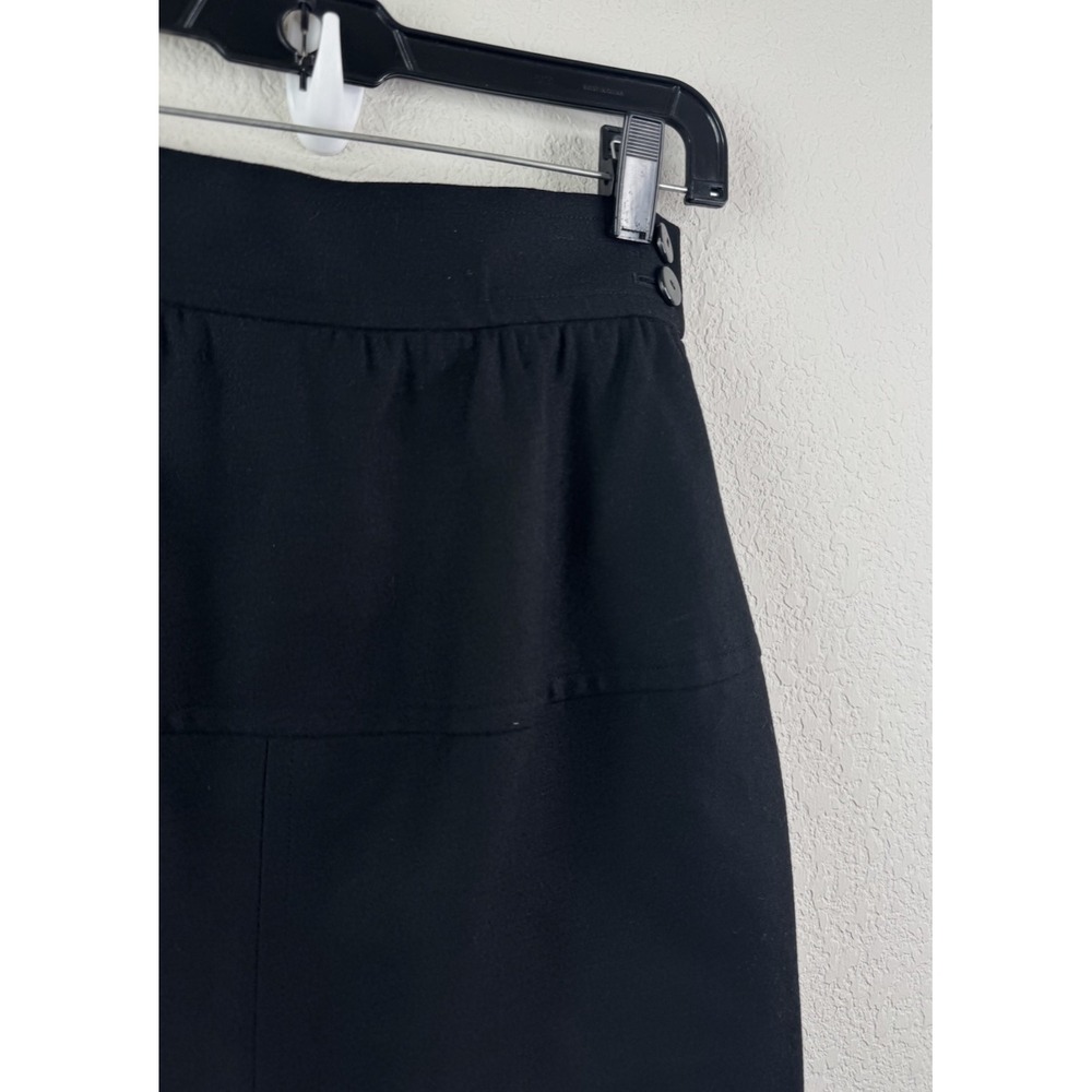 Yves Saint‎ Laurent YSL 100% Wool Pencil Skirt Black High Waist 38 US 4 Vtg 80s - Picture 3 of 10